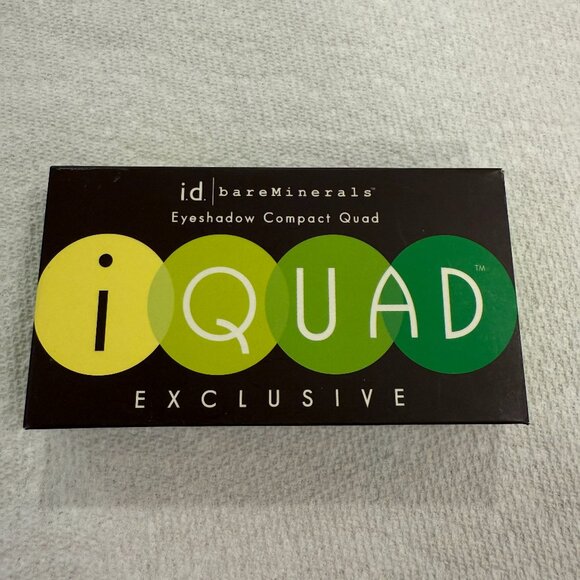 bareMinerals iQuad Meet the Greens Loose Eyeshadow Palette Compact Neutral Mini - Picture 1 of 11